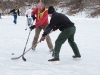 Dan Mckinley & Tom Paquette vying for the puck